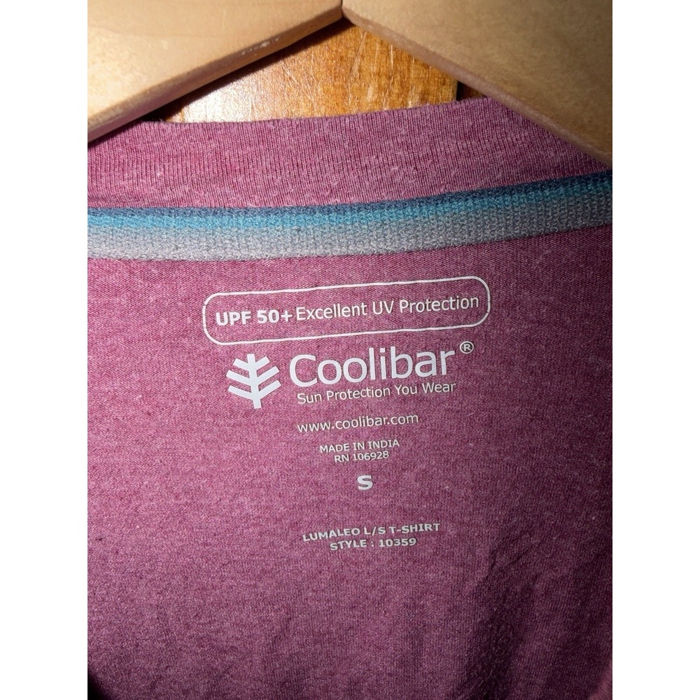 Coolibar Lumaleo Everyday L/S T Tee Shirt Top UPF 50+ Crew Pink Women's S 10359 - Picture 3 of 8